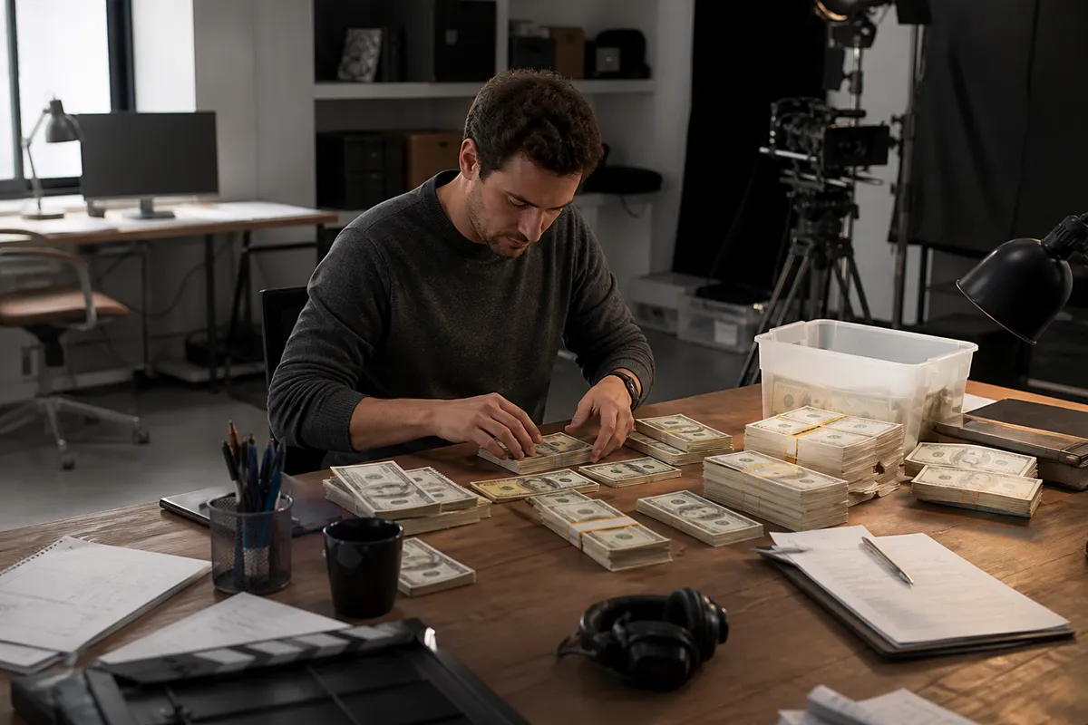 prop money organization in a film office